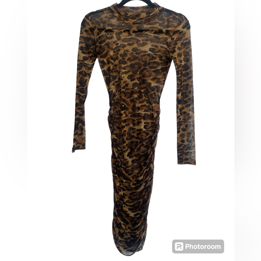 Sheer cheetah dress or coverup! Small